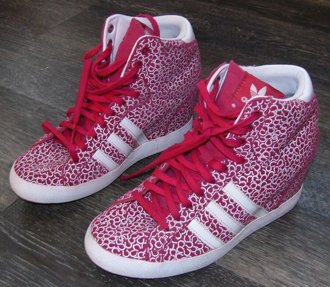Adidas Basket Profi UP Shoes Red Horseshoes Hidden Wedge D65829