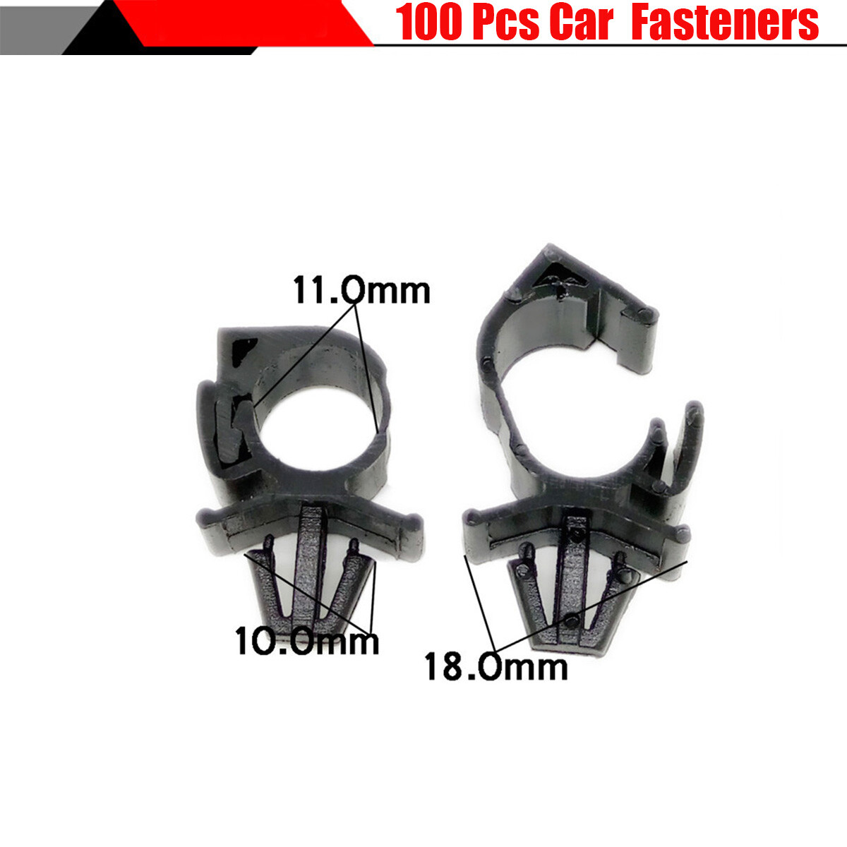 New 100Pcs Car Wiring Harness Fastener Auto Corrugated Pipe Tie Down