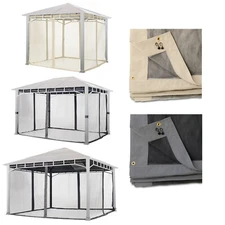 TOOLPORT Mosquito Net 4 pcs Polyester Netting for Garden Gazebo Sunset Deluxe