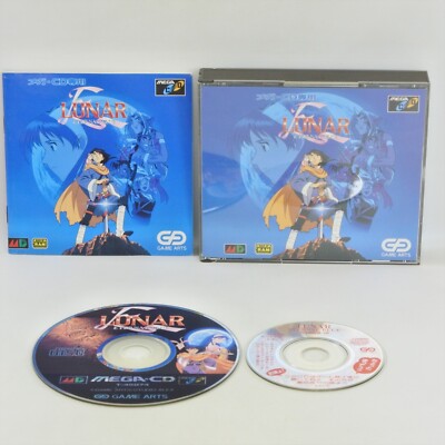 Lunar Eternal Blue Sur Sega Mega-CD - Version Japonaise NTSC-J - Carte Et Boîte