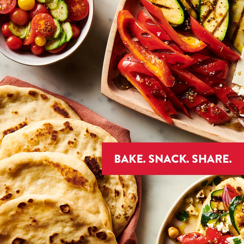 Kit de mezcla de pan plano perfectamente tierno para hornear King Arthur 16,5 OZ Listo en 1 hora - Imagen 7 de 12