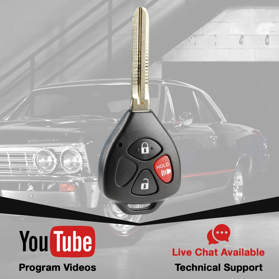 For 2005 2006 2007 2008 2009 2010 Scion TC Keyless Car Remote Uncut Key Fob Foto 3 de 4