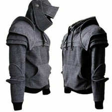 Men Fashion Long Sleeve Hoodie Knight Sweater Hooded Coat Halloween Cosplay New 