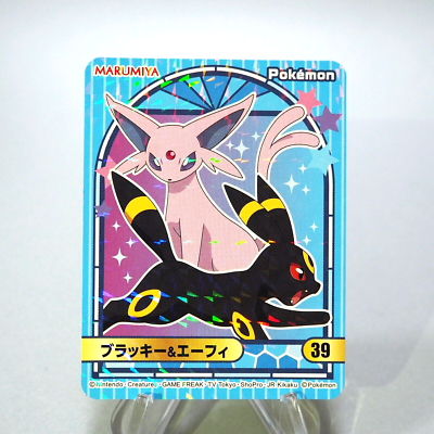 Pokemon Card Umbreon Espeon No.39 Seal MARUMIYA Nintendo MINT~NM