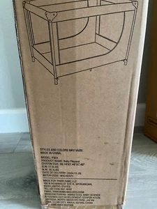 Pamo Babe P901 Portable Enclosed Baby Playpen Crib W/Mattress and Carry Bag