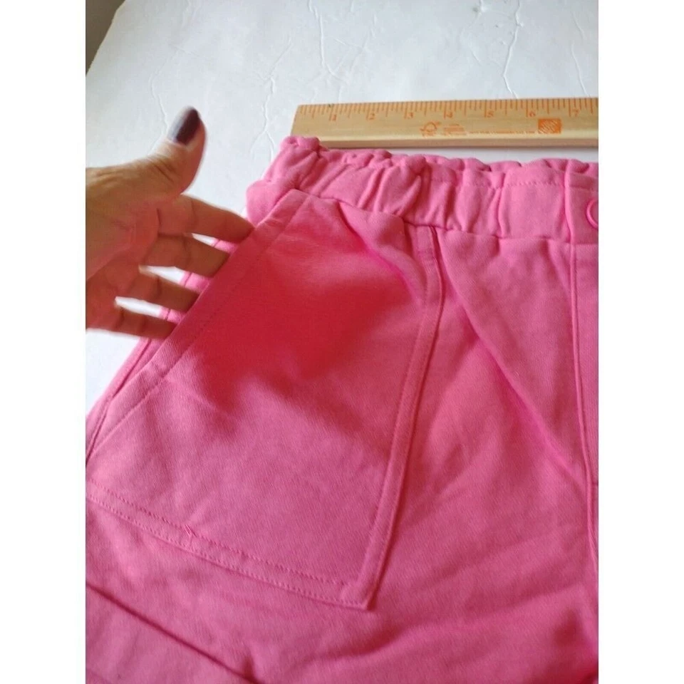 Blank NYC 短裤女式小号粉色棉质拉拉休闲运动短裤 — 第 4/4 张图片