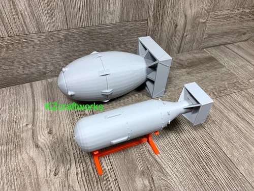 1/24 Fat Man & Little Boy Atom Bomb Models 3D Printed - WW2 US Military 1945