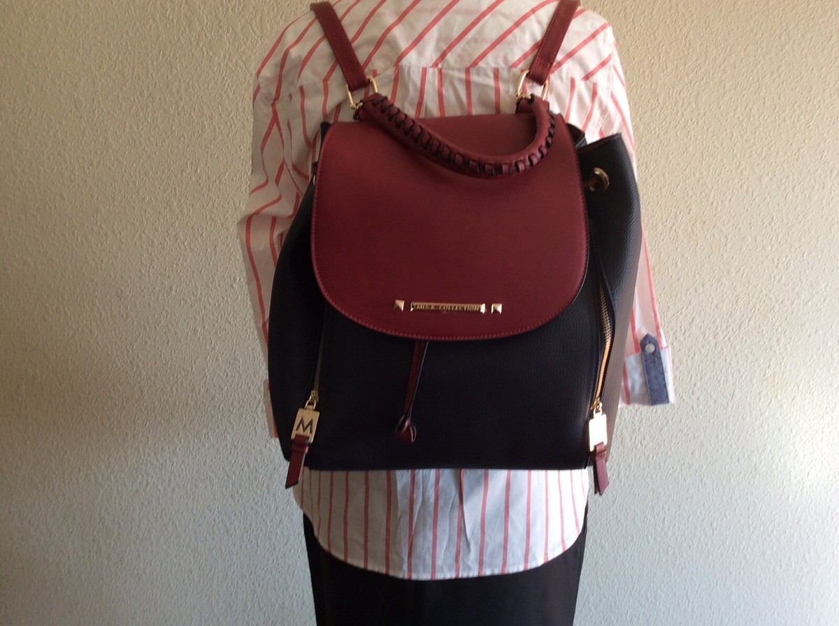 MKF Collection by Mia K.Navy & Red Stud-Accent Kimberly 