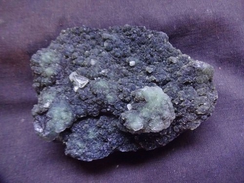 AMAZING CHALCEDONY BALLBALLS FORMAT MATRIX W/ CALCITE CRYSTALS MINERALS SPECIMEN - Picture 2 of 3
