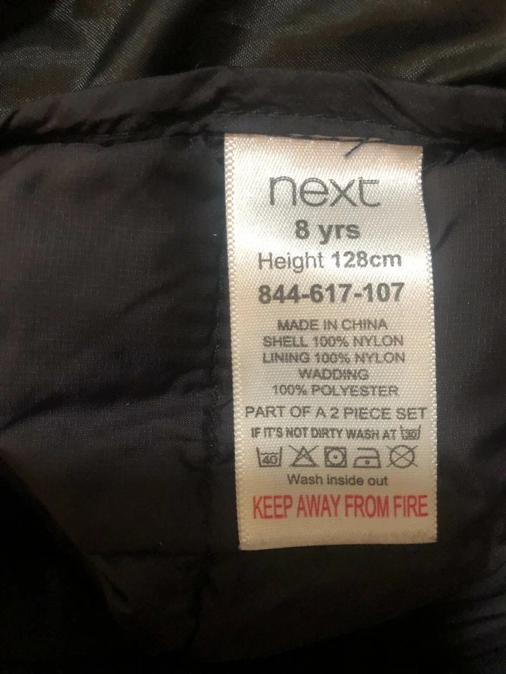 Next Kids Boys Sleeveless Vest Black Zipper Front Size 8 Yrs - Image 3 of 4
