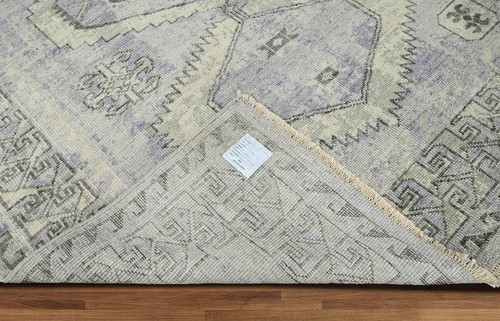 6'7''x9'6'' Gray Hand Knotted Traditional Oushak Wool Area Rug - Picture 2 of 8