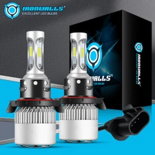9008 H13 LED Headlight Bulbs Kit 10000W 1000000LM High Low Beam Light 6000K 2PCS
