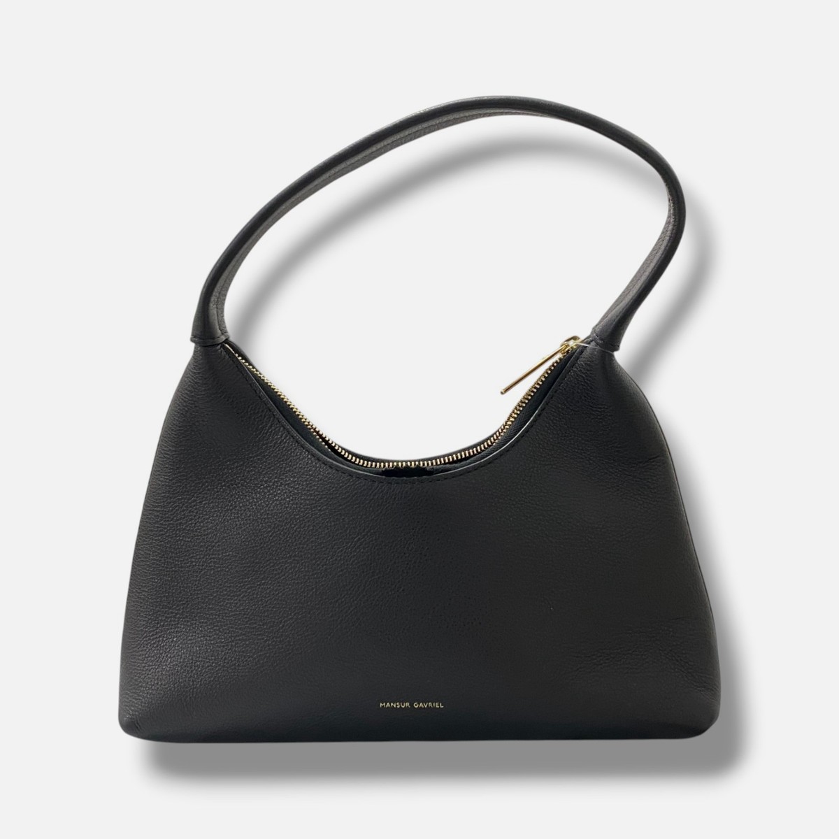 Mansur Gavriel Women's Black Leather Signature Logo Mini Candy Hobo Bag