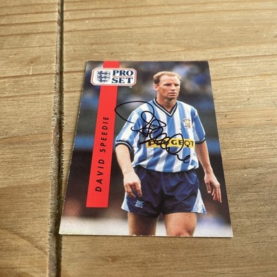 DAVID SPEEDIE HANDSIGNIERT PRO SET FOOTBALL TRADING CARD COVENTRY CITY