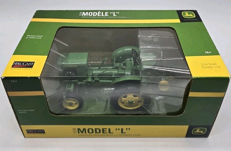 SpecCast John Deere 1938 MODEL "L" Unstyled Tractor with L-1 Integral Plow 1/16 - Image 3 of 4