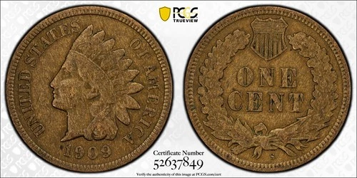 1909-S Indian Head Cent PCGS VF35 KEY DATE FREE SHIPPING