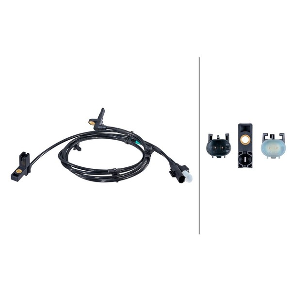 Sensor Raddrehzahl Hinterachse Rechts 2-Polig Hella FüR U.A. MERCEDES-BENZ Viano-image