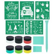 Spring Silk Screen Stencils Self Adhesive Screen Printing Stencil Reusable Me...