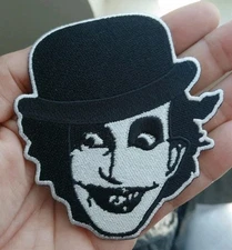 The Adicts Patch Creepy JOKER Face Logo Embroidered Iron On Punk For Life 