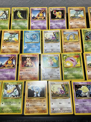 (30) Pokemon Card ALL VTG Lot Cards 1999 BASE SET Machoke Poliwhirl Onix - Picture 3 of 4