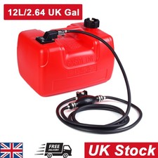 12L/3.17 US Gal Outboard Marine Boat Fuel Transfer Tank with 9.8ft Hose & Gauge