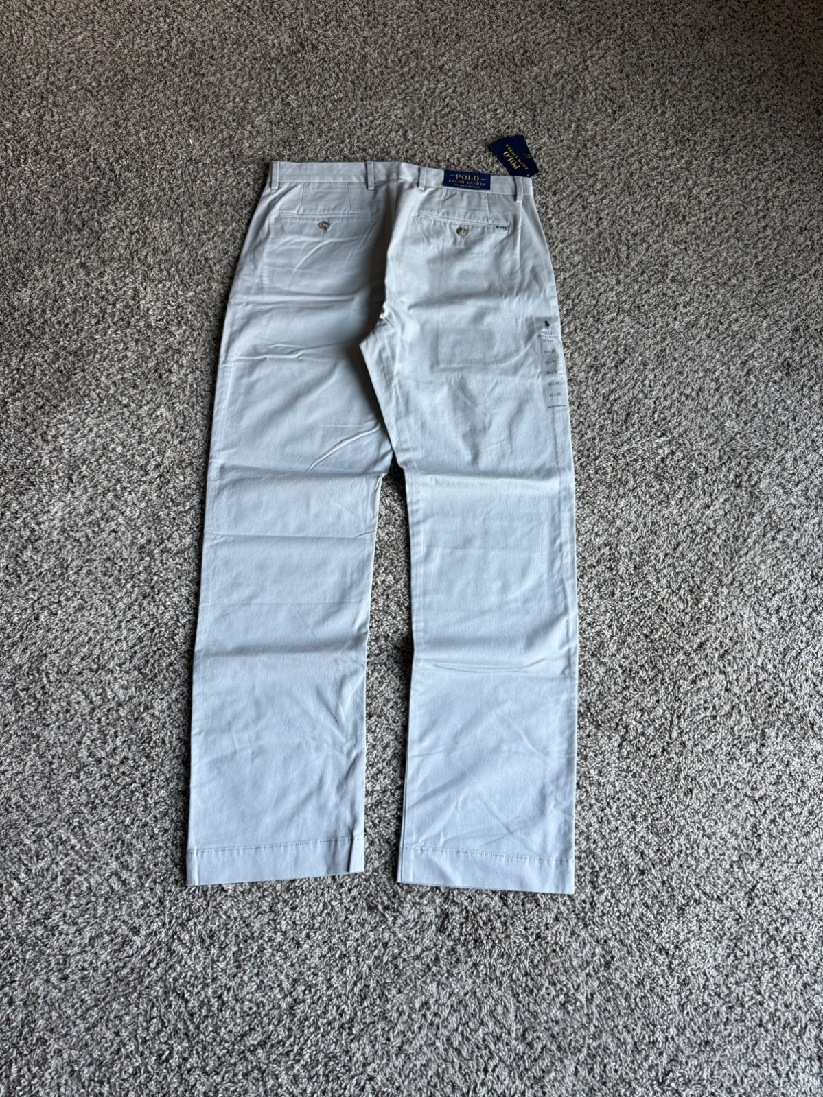 New Polo Ralph Lauren Men's Stretch Classic Fit Pants - 34x31 measured Grey 