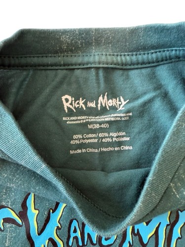 Rick And Morty Dimension C-137 T Shirt Dark Aqua Boys Size Medium 13–17 EUC - Picture 5 of 10