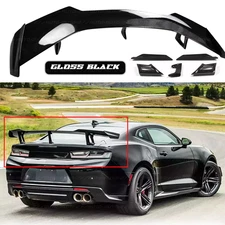 For 16-24 Chevy Camaro ZL1 1LE Style LT RS SS ABS Trunk Spoiler Wing Gloss Black