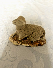 SANTON ANCIEN CRECHE de NOEL LE MOUTON DEVINEAU