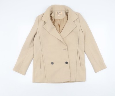 Candie's Herren Beige Regular Fit Mittellanger Erbsenmantel