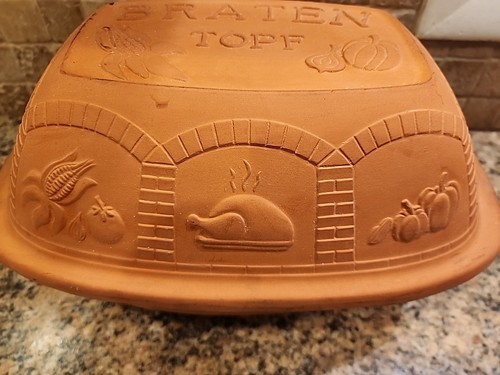 Vintage Scheurich Schlemmer Topf Clay Baker Roaster Terracotta 860-35 Germany - Picture 2 of 11