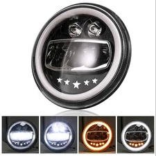 7" LED Round Headlight Motorcycle Hi/Low Beam Round Compatible with Harley Jeep