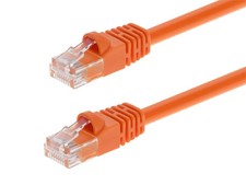 Cat5e Ethernet Patch Cable RJ45 Stranded 350Mhz UTP Copper Wire 24AWG 7ft Orange