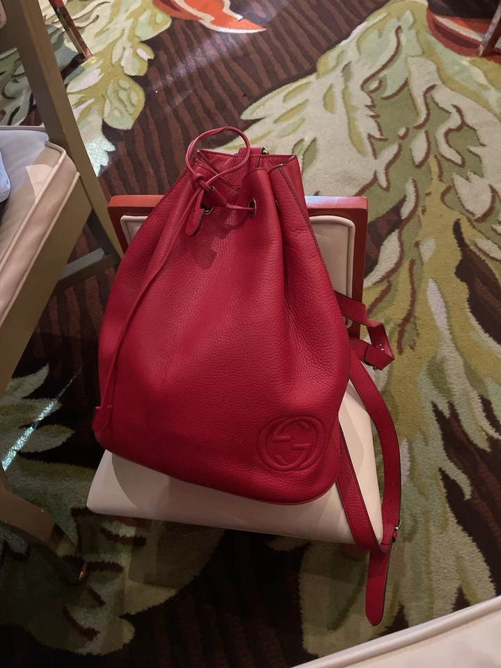 Mochila Gucci Soho Cuero Rojo 368588 Foto 3 de 3