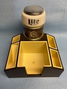 Vintage 1985 Lite Beer Bar Table Caddy Napkin Holder Barware Milwaukee Wisconsin