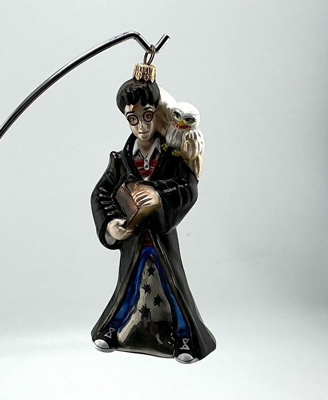 POLONAISE HARRY POTTER & HEDWIG GLASS CHRISTMAS ORNAMENT  AP1266 (2000)
