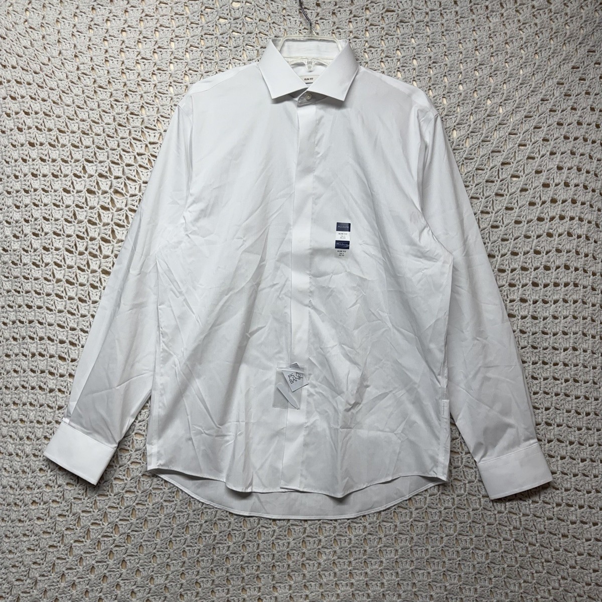 Jos A Bank Slim Fit Dress Shirt Mens Sz 16.5 (34/35) White Long Sleeve  Button Up | eBay