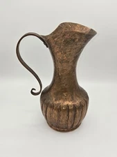 Vintage Primative Hammered Rustic Copper Pitcher