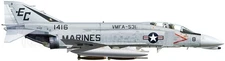 McDonnell Douglas F-4B VMFA-531 Grey Ghosts 1454 Mahogany Wood Model Scale 1/48