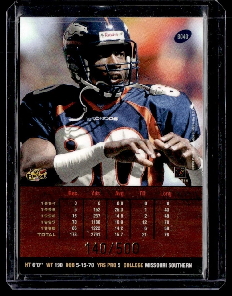 1999 Playoff Prestige SSD Spectrum Rod Smith 140/500 #B040 - Image 2 of 2