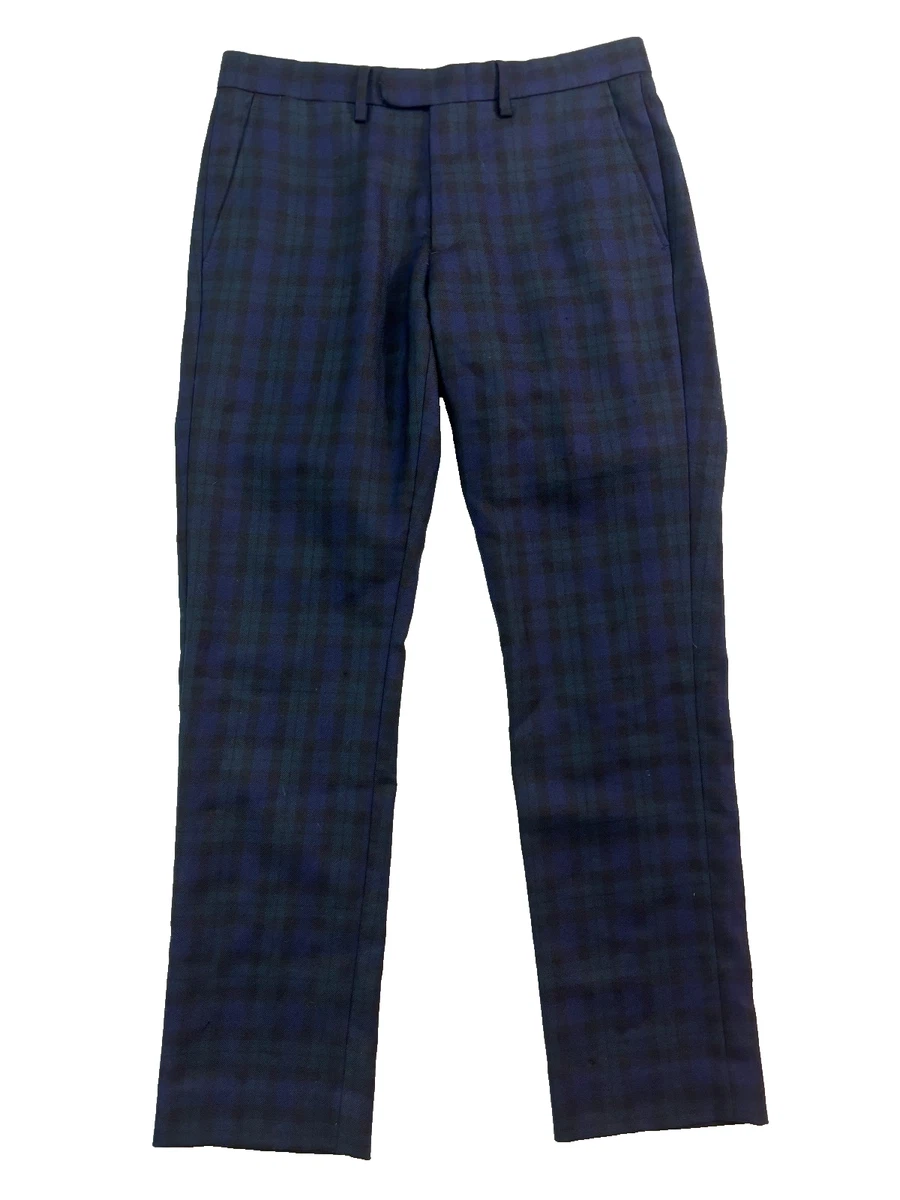 Pantalon Habillé J.Crew Bowery Slim - Taille 32x33 - Laine Mélangée à Chevrons - Occasion Parfait