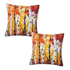 Throw Pillow Covers 18x18 inch Set of 2 Fall 18" x 18" Pack of 2 Autumn
