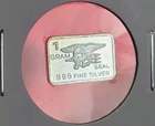 NAVY Seals - 1 Gram .999 Fine Pure Silver Mini Fractional Bar Ingot Coin