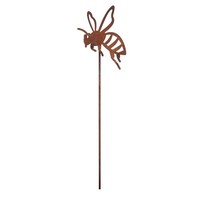 Esschert Design Bienen-Wanddeko Aus Stahl Rost Braun 8X0,4X38,3 Cm TT243
