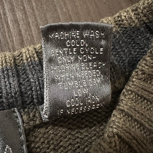 Oscar De La Renta Cable Knit Sweater Pullover Green Brown Grandpacore Large - Picture 6 of 9