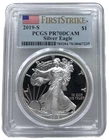 2019-S U.S. Silver Eagle PR70 DCAM PCGS First Strike American 1oz Proof Coin FS