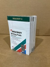 SKILCRAFT Writing Pads, Memo Size, Wide/Legal Rule, 50 White sheets, Pack of 12