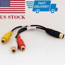 1pc 18cm TV Male Plug to 3 x RCA Red Yellow White Female Jack Adapter Cable US