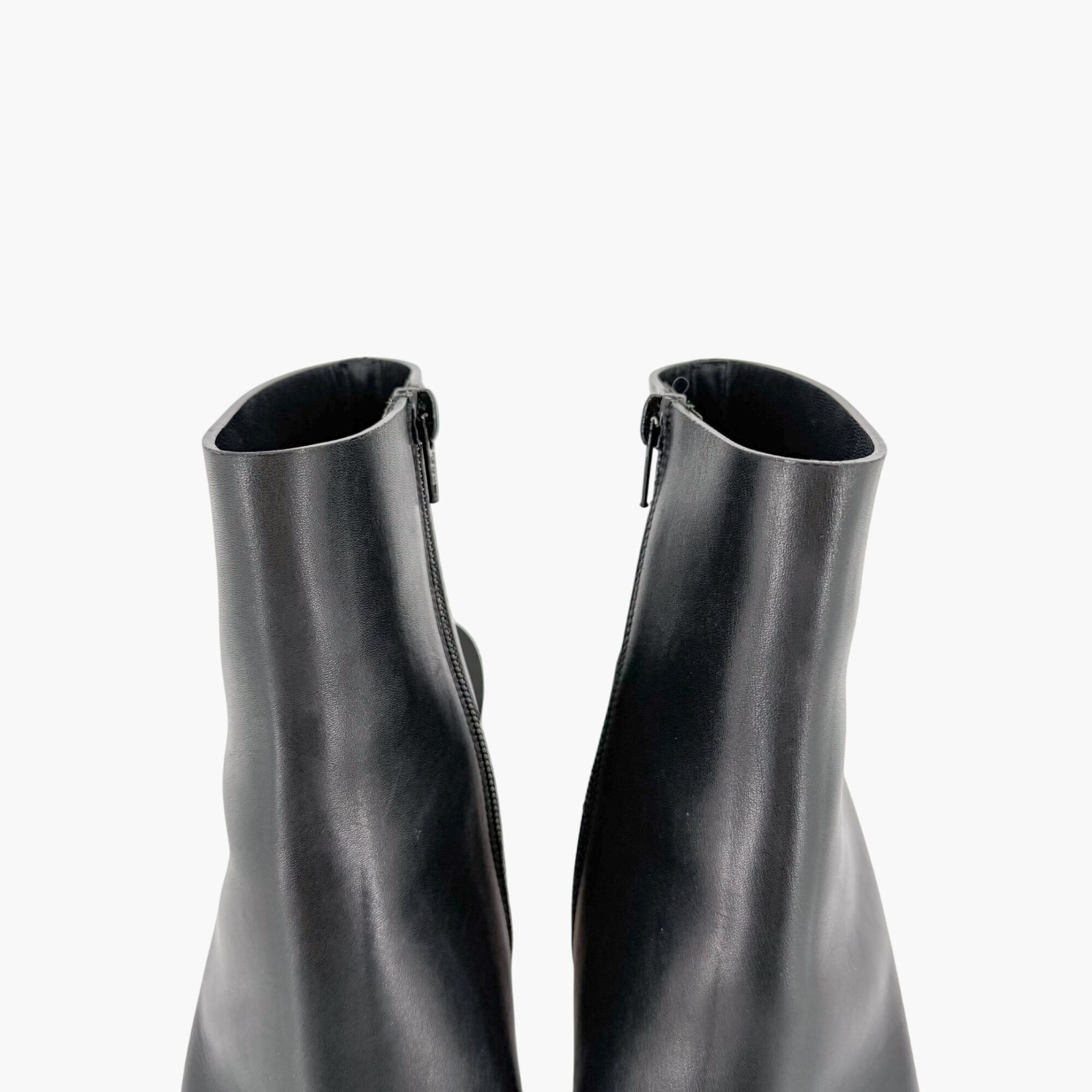 Chanel Black Leather Peep Toe CC Wedge Heel Ankle Booties Shoes Size 39 US 8–8.5 thumbnail 4