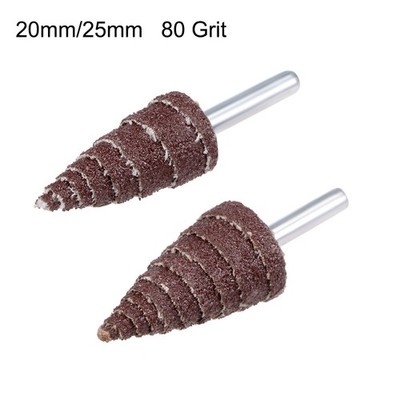 20mm/25mm 80 Grit Cone Deburring Sanding Polishing Flap Wheel Disc 6mm Shank